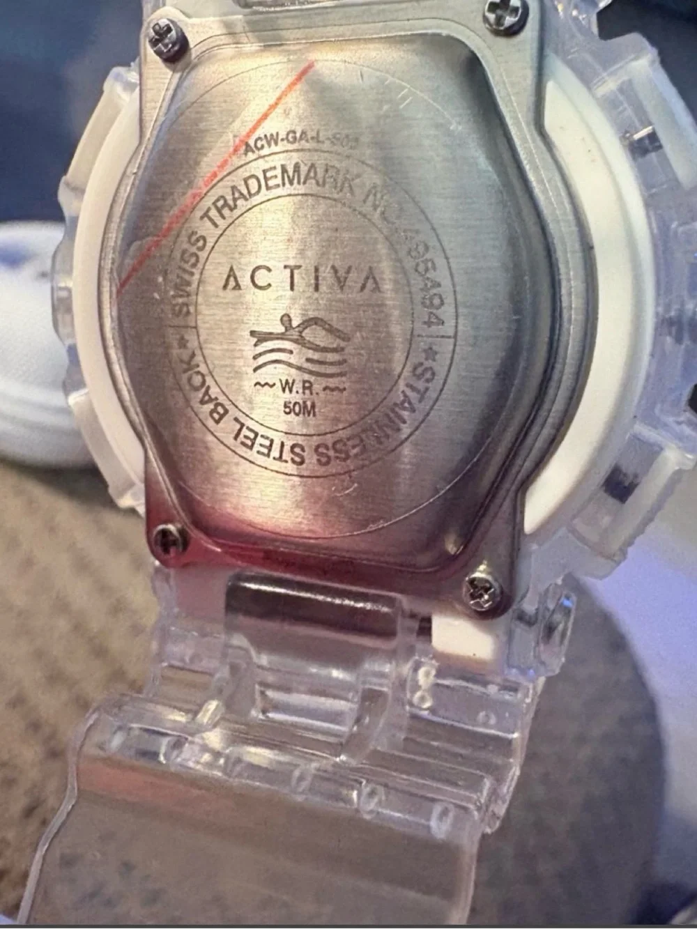 Invicta Clear/Transparent Digital Activa Sport Watch with Keychain & travel case